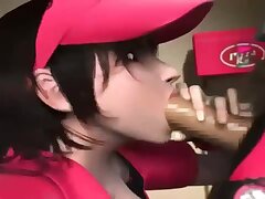 Pizza Takeout Obscenity - 3D Cartoon Sex Video